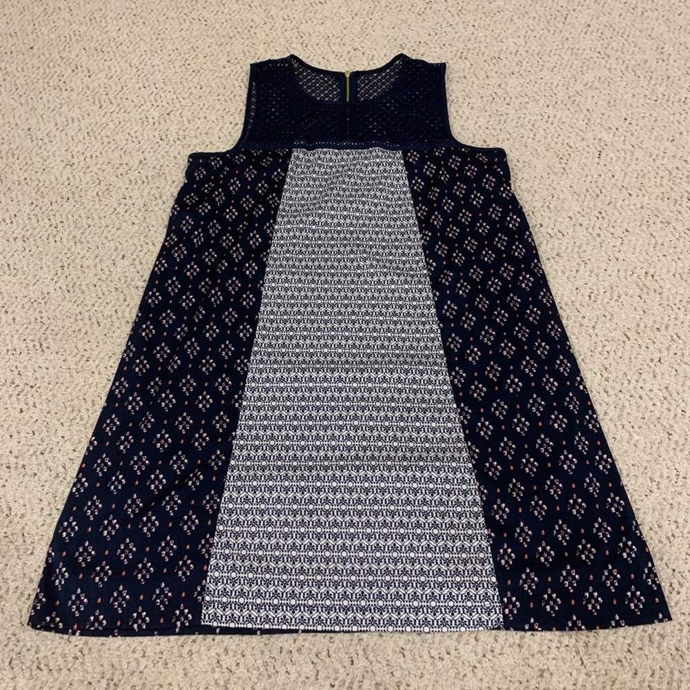 Navy Blue Patterned Dress